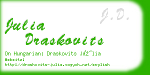 julia draskovits business card